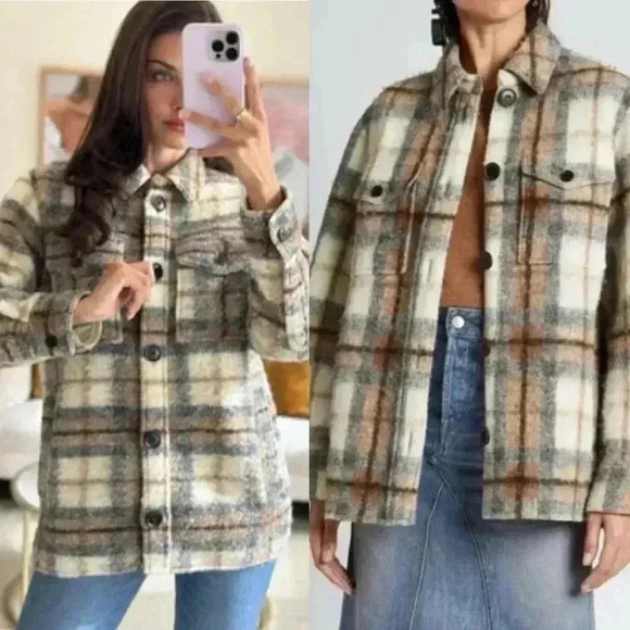 Isabel Marant Étoile Gastoni Checked Wool-blend Jacket Size 36 FR Small - Picture 3 of 15